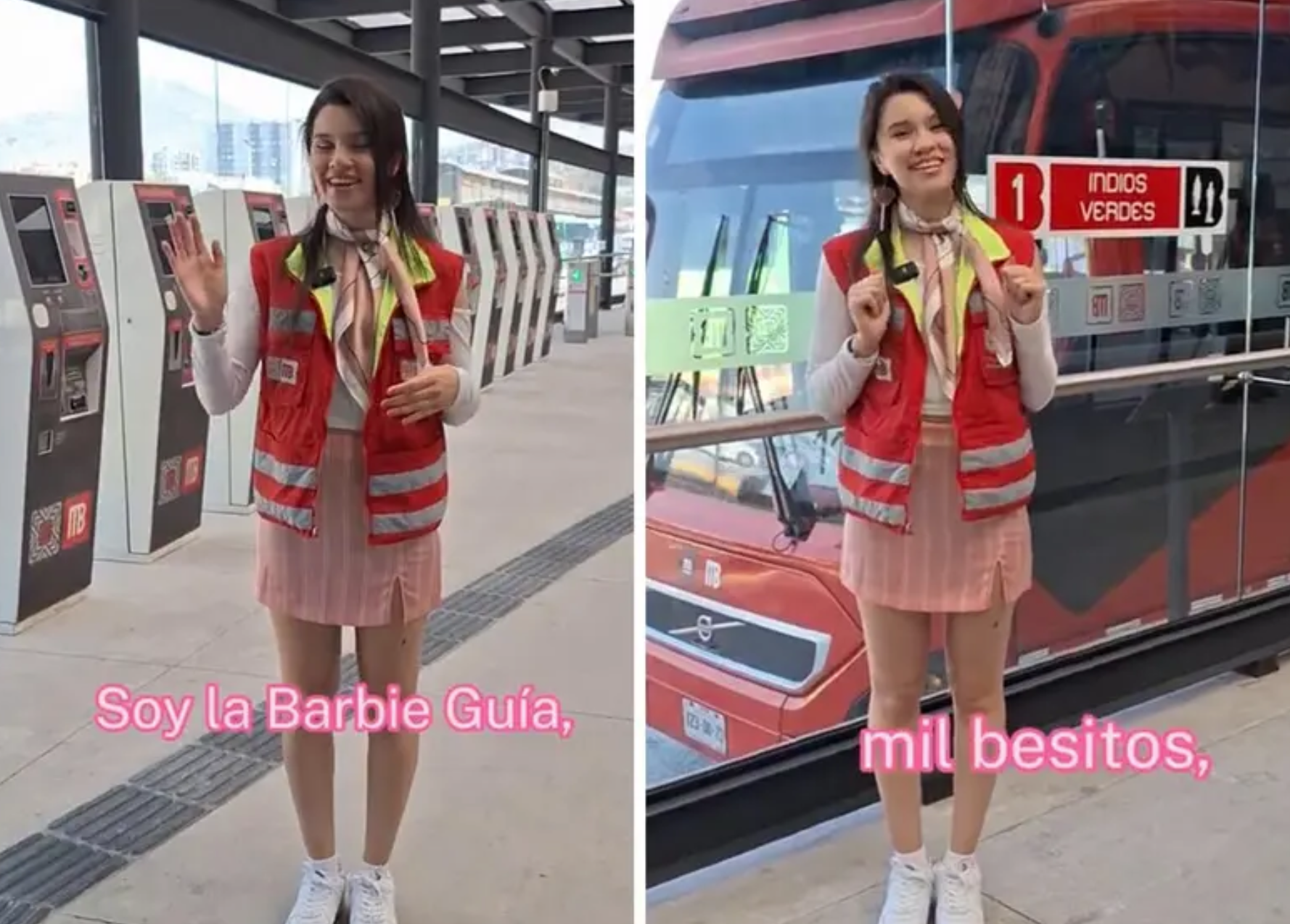 La estación Indios Verdes de Metrobús CDMX cuenta con ‘Barbie Guía’ 